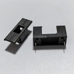 BLX-A 블랙 유리 퓨즈 거치대 보험 튜브 소켓 홀더  PCB 보드용  5x20mm  50 개