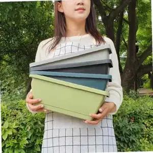 소형 플라스틱 직사각형 화분 빈화분 다육식물 정원용 소품