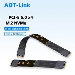 PCIe 5.0 x4 M.2 NVMe to Nvme 남성 신호 도크 연장 케이블 풀 스피드 Tx-Tx Rx 라이저 어댑터 15-100cm