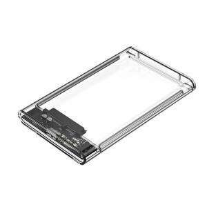 Type-C to SATA 2.5인치 모바일 디스크 박스 투명 USB3.0 인클로저 SSD 하드 드라이브 어댑터용