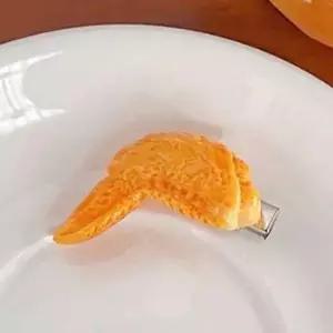 [하프클럽/셀러허브_여성트랜드패션]모형악어집게핀 튀김 음식포인트헤어