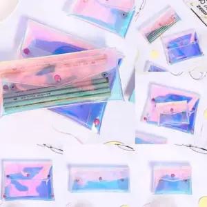 클러치 지갑 연필 파우치 케이스 투명 봉투 동 WFIPUHS
