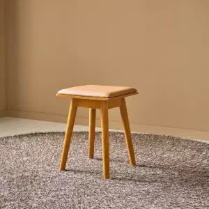 고품질 인조가죽 쿠션 j0133 고무나무 스툴 화장대의자 원목 (WFKBP1I)