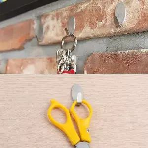 벽면 고정 용홀더 부착 행거 납작타원형 수납걸이 (WFKBDUB)