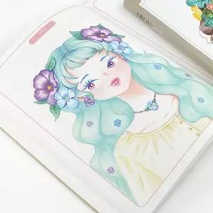 색칠공부도안 사계절 소녀 컬러링북 시니어 어른 수채화 색칠 공부