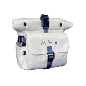 프론트백 미니롤탑백 간편한 15L 자전거 휴대용 백팩 그레이 코듀라원단 그린