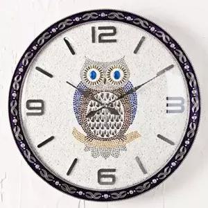 부엉이 주석 벽시계(AN1118) 고급 저소음 벽장식 소품 (KYR-W730CC2)