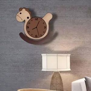 저소음 홀스 말 벽시계 동물시계 DIY 아기방 조립시계 (KYR-WE7F649)