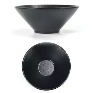 블랙 XF68BW57 멜라민 대접 국수 면그릇 16.3x8.7cm 16호