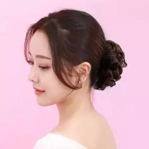 [하프클럽/]똥머리 인기 업스타일 곱창 가발(소) 감성 머리끈 똥