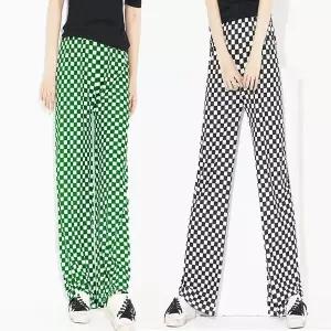고품질 트레이닝팬츠 여성 바둑판패턴 허리밴딩 편한바지 (WFKBX84)