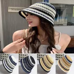 고품질 스트라이프 여름 외출 패션 나들이캡모자 니트모자 (WFKBXNV)