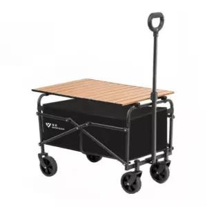 접이식 웨건 휴대용 테이블 광폭타이어 대형 손수레 운반카 4륜 캠핑용 세트