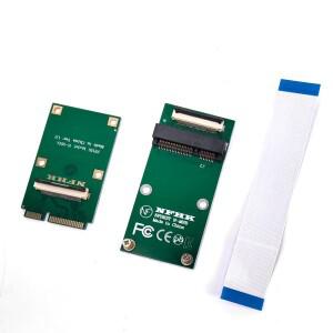 울트라 슬림 미니 소형 PCIe 남성-여성 연장 케이블 mSATA SSD 슬롯 하프 사이즈-풀 카드 지원 노트북 및