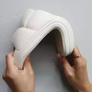 쿠션 구름슬리퍼 슬리퍼 여성용 뚱카롱 아이보리