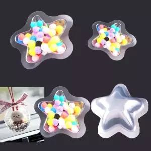 PVC만들기세트 반구형 만들기세트 별디자인 투명스노우볼 (WFKDG27)