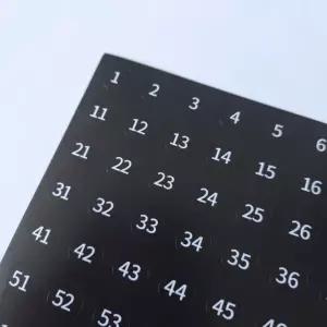 넘버링 숫자 스티커 블랙 15mm 1-100 원형 번호