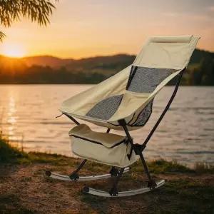 고품질 2WAY 릴랙스 스윙 캠핑의자 휴대용 폴딩체어  레저의자 (WFKDZ8W)