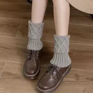 여성 4컬러 겨울 방한 도톰 뜨개 발목워머 무릎토시 (WFKBXT4)