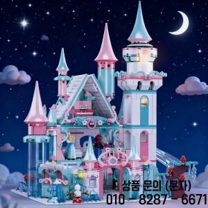 1314개 조각 성 건축  벽돌 도시 마법 궁전 왕실 세트 공주 DIY 장난감 소녀 14세 이상 선물