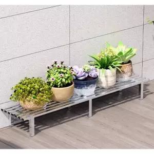 스텐 화분 받침대 정리대 테라스 선반 다이 이동식 야외
