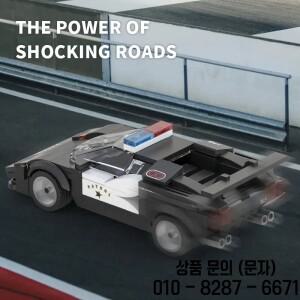 MOC 경찰 경주용 자동차 빌딩  세트 스피드 챔피언 슈퍼카 DIY 벽돌