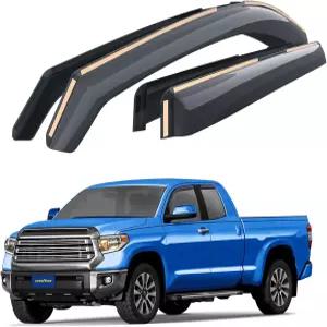 굿이어 트럭용 채널 내 창문 디플렉터 토요타 툰드라 2007-2021 더블 캡 레인 가드 차량용 바이저 통풍구