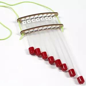 나무고정틀목걸이형팬플릇 5인세트소리원리 실험 악기만들기 룻만들기 간편