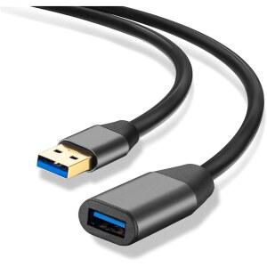 XXONE USB 3.0 연장 케이블 20피트, 알루미늄 합금 초고속 프린터, 플레이스테이션, Xbox, 플래시 드라이브, 카드 리더기, 하드 키보드용 남성용에서 여성용 코드 타입