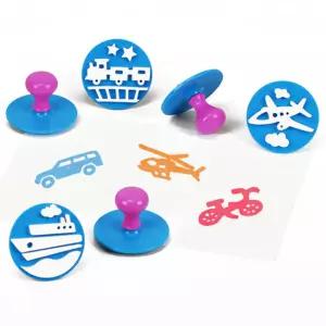 키즈아트 스탬프이동수단 6종 세트스펀지 물감놀이 잘찍히는 어린이미술 미니 찍기