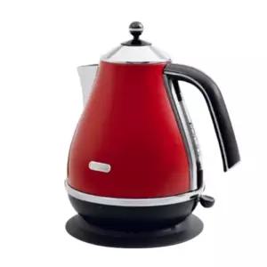 드롱기 무선 전기 주전자 레트로 1.7L 레드 거름망