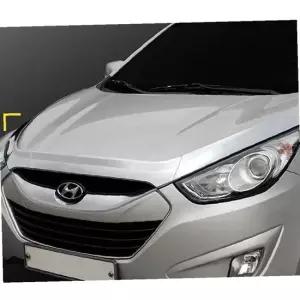 투싼IX 본넷 가드 크롬 후드 버그 가드 보호 몰딩