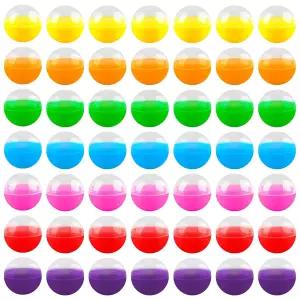 AUEAR 파티 경품용 컬러풀 소형 원형 캡슐 100팩 2인치 자판기 빈 플라스틱 껌 기계 용기