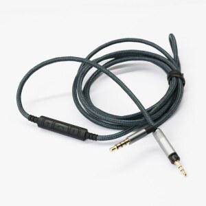 [미국배송] 오디오 테크니카 ATHM50X(2.5MM 포트) ATHM40X ATHM70X ATHM60X 헤드폰과 호환되는 3.5MM에서 2.5MM 남성 케이블 삼성호환 삼성제품호환 안드로이드 폰과 원격 볼륨 마이크