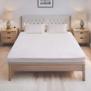 Eydna 전기 매트리스 패드 트윈 사이즈 39 x75 10시간 자동 꺼짐 4 열 설정 간단한 컨트롤러 최대 15인치