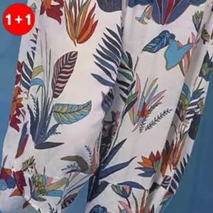 여성냉장고바지 몸빼 인조견 여름 시원한 꽃무늬 할머니 (1+1옵션 주문수량의2배수량배송)