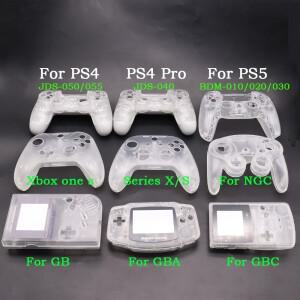 [호환품]PS4 Pro Slim PS5 컨트롤러 Xbox One Series XS 360 NGC용 투명 풀 하우징 쉘 교체 케이스