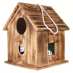 야외 새둥지 나무새집 공원 번식 조류 둥지 우드 하우스