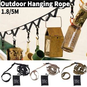 1 8/5M 야외용 다용도 캠핑 랜야드 행거 캠프사이트 보관 스트랩 백패킹 하이킹 텐트 액세서리