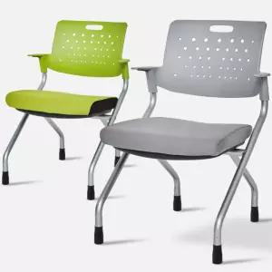 학원 강의실 바퀴없는 팔걸이 접이식체어 이동식 접히는의자 사무실 세미나