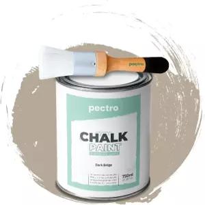 가구용 분필 페인트 25 fl.Oz. (750ml) + 특수 브러시 - 가구 샌딩 또는 프라이밍 금지 마감 목재 DIY