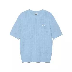 매장정품 리 LEE 케이블 반팔 니트 스카이 블루 LE2502KT03SB 142819