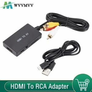WvvMvv HDMI 호환 RCA 비디오 컴포지트 변환기 1080P AV CVSB L/R 스케일러 어댑터 지원 NTSC PAL