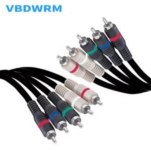 5-RCA 컴포넌트 비디오 및 오디오 케이블 RGB Ypbpr(DVD STB TV 박스 HDTV용 포함) MAX 1080 Full HD 해상