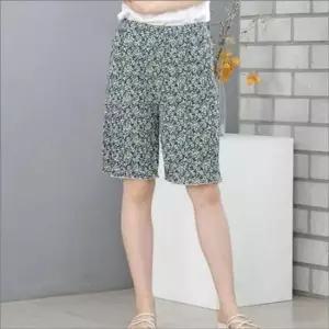 [라일리여성의류] Rly 레이디 5-부 꽃주름하프바지 시원한 여름용 아이