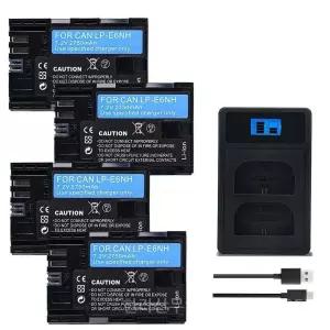 카메라 EOS 5DS 5DSR 6Da 80D 90D R6 R5 R7에 적합한 LP-E6NH 7.2V 2750mAH 배터리