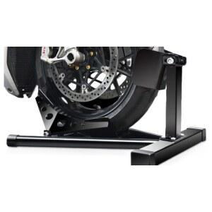 오토바이 바이크 휠초크 고정 스탠드 정비소 리프트 정비 솔리드 파킹랙 바닥 앞바퀴 블랙