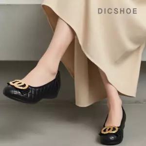 [딕슈]딕슈 여성 링리본 장식 누빔 플랫슈즈 2cm PLWS371