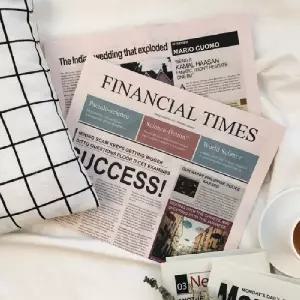 영자 신문 영어 핑크 영문기사 예쁜 선물 포장지 촬영 소품 용품