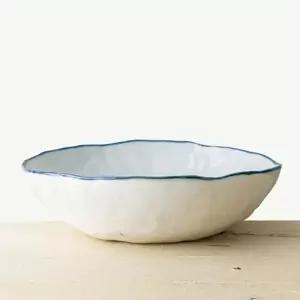 [조르지오]이천도자기 NY20AZ85 팔레트 화이트 샐러드볼 2호 26.5cm 식기 그릇 디저트 파스타